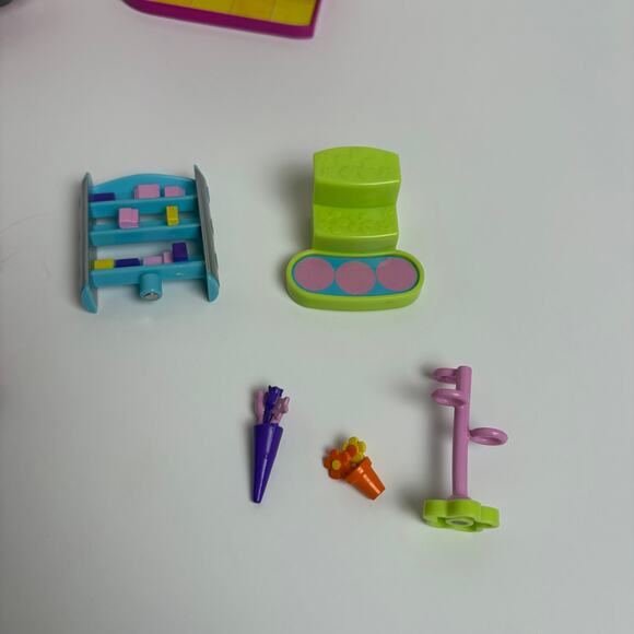 Vintage Polly Pocket Magnetic Flower Cart Trolley 2003 Set - Picture 2 of 7